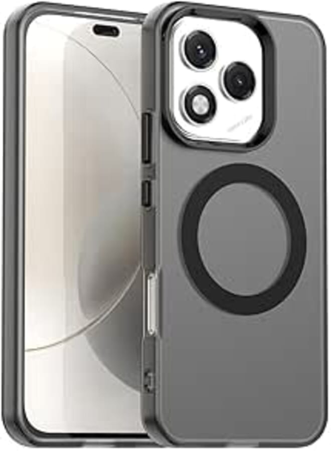 fascination magnetic phone case cover compatible with Honor 400 lite Candy PC Hybrid TPU Shockproof Phone Case for Honor 400 lite (Black)